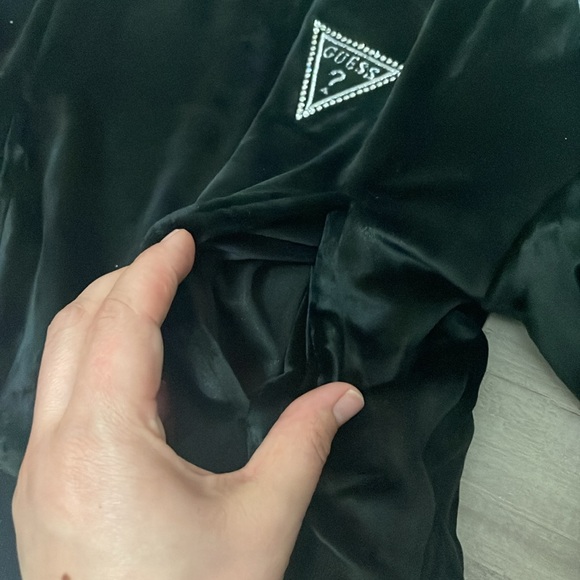 Guess Girls “Valerie” Velour Zip-Up Sweater Size 10 - Picture 5 of 9